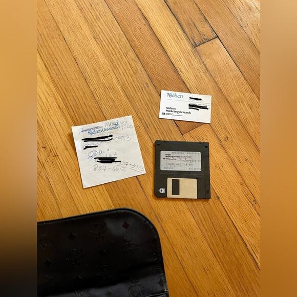 80s Vintage Black MCM Envelope Style Soft Briefcase with Key - Picture 10 of 14